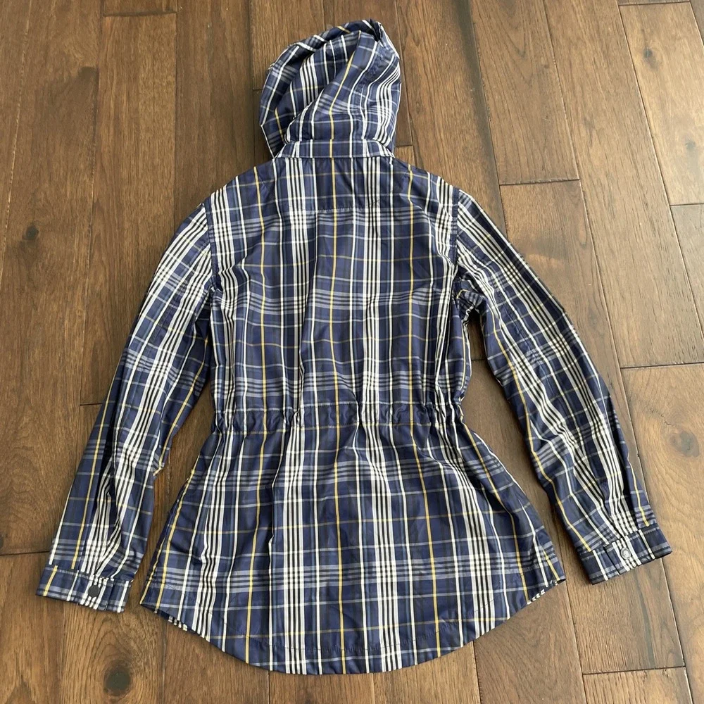 Brooks Brothers Womens Jacket Size 4 Blue Plaid Print - Picture 4 of 4